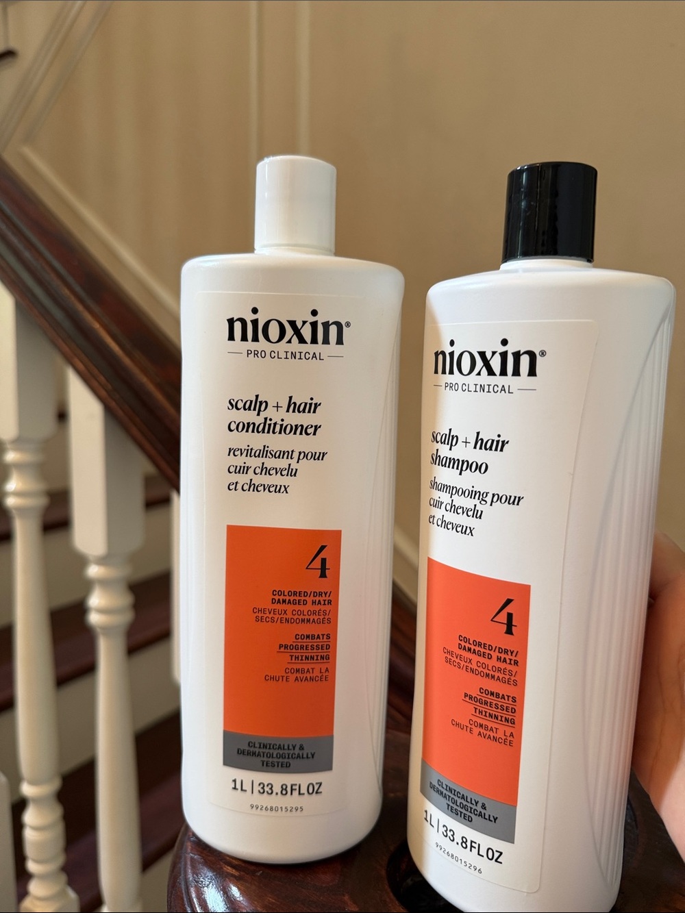 Nioxin System 4 Cleanser & Scalp Therapy Conditioner 33.8oz Duo as shown